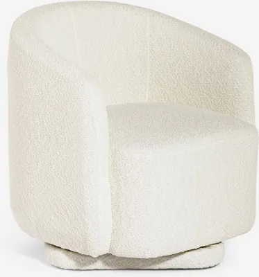 Produktbild von Sessel modern Stoff Bouclè Wohnzimmer drehbar Orav - Beige