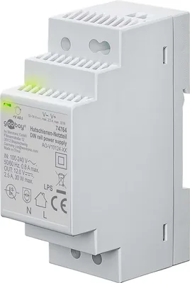 Produktbild von GOOBAY Hutschienen-Netzteil 74764, 12 V, 2,5 A, 30 W
