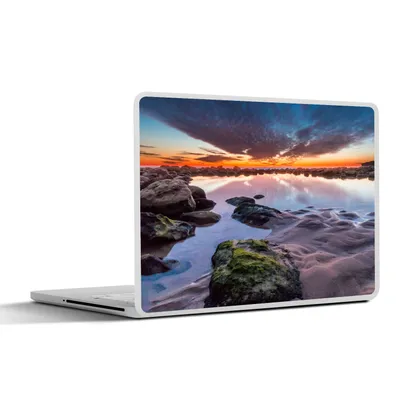 Produktbild von MuchoWow® Laptop Aufkleber Sticker Cover Felsen - Wasser - Natur 30x22 cm - Laptop-Sticker
