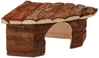 Produktbild von Croci Wood Eckhaus - Haus für Nagetiere und Meerschweinchen, Eckunterstand aus H