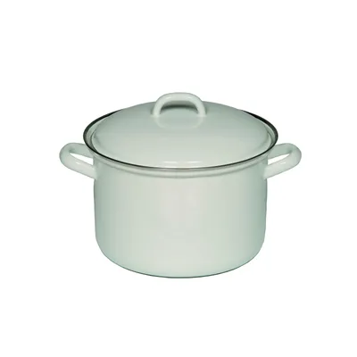 Produktbild von Riess Fleischtopf mit Deckel 22cm weiß 0125-033