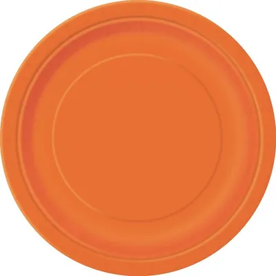 Immagine prodotto di Piatti tondi per feste 16 pezzi arancione 22cm - Taglia unica