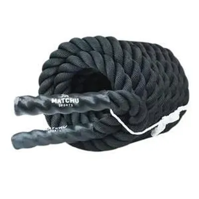 Produktbild von Matchu Sports Battle Rope 9M - Trainingsseil Ø38 mm - Fitnessseil - Schwungseil - Schlachtseil Sportseil - Wellungsseil für Krafttraing - Muskelaufbau