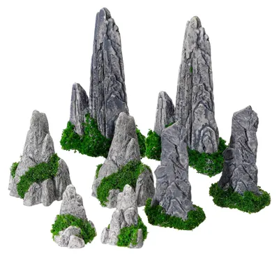 Produktbild von Miniatur Steingarten Dekoration 7,7 x 4,5 x 3 cm Künstliche Berge für Mikrolandschaften