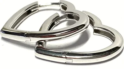 Produktbild von Ohrring 925 Silber rhodiniert Herz Scharniercreole Silbercreole Creole