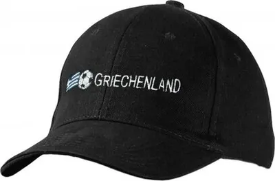 Produktbild von Baseballcap mit Einstickung - Flagge Fussball Griechenland - 69066 schwarz