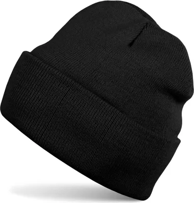 Produktbild von styleBREAKER Uni Beanie Mütze einfarbig | Klassische Feinstrick Winter Strickmütze mit breitem Umschlag | Elastische Beanie in vielen Farben für Damen und Herren