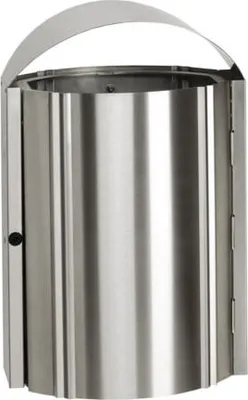 Produktbild von Abfallsammler mit Standfüßen - 50 l - 800 x 480 x 350 mm (HxBxT) - Edelstahl