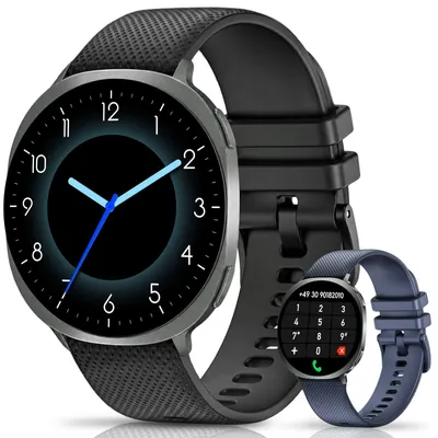 Produktbild von Smartwatch Damen Herren 1,43"AMOLED Display mit Pulsuhr/Blutdruck/SpO₂/Schlafmonitor,Fitness Tracker mit 110+ Sportmodi,Schrittzähler,IP68,Android iOS