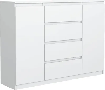 Produktbild von Mobelsta Kommode, Schrank mit Schubladen, Modernes Sideboard, Schubladenschrank, Kommodenschrank, Weiß 120x39x101,5 cm