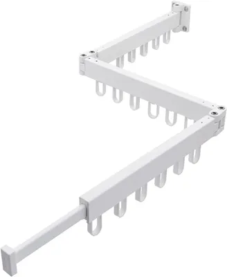 Obrázok produktu pre Nástenný sušiak 128 cm, hliník, 18 háčikov, skladací, pre kúpeľne