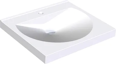 Produktbild von KWC AR Einzelwaschtisch, RONDA, MIRANIT, 600x125x530 mm, Mulde rund