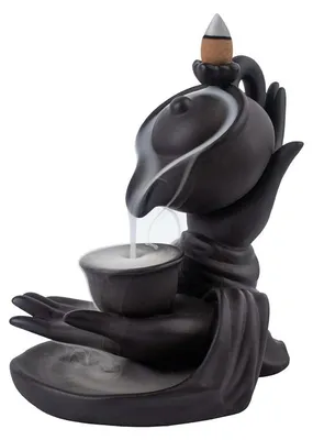 Produktbild von Buddha Hand Räucherstäbchen Wasserfall Keramik – 100 Kegel 10 Düfte fließender Rauch | Für Meditation Yoga Zuhause Büro