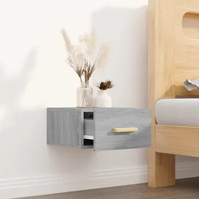 Obrázek produktu pro vidaXL Nástěnný noční stolek Grey Sonoma 35x35x20 cm