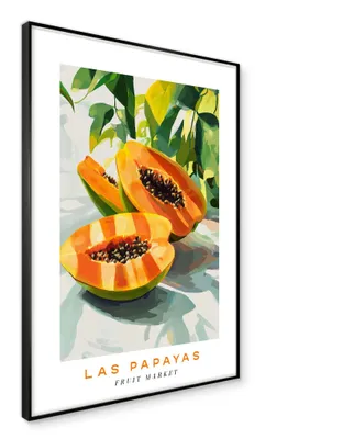 Produktbild von STYLER Wandbild 50x70 cm Papaya ARTBOX Früchtebild Obstbild Küchenbild Wanddeko Wohnzimmer Küche Esszimmer Modernes Design