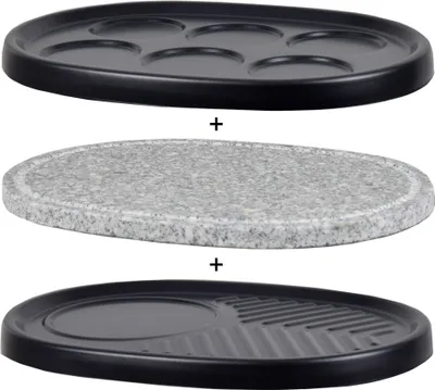 Produktbild von Syntrox Germany 3er Platten-Set für Raclette Jura 36x26 cm