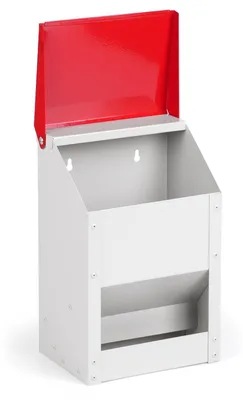 Image de Omgoods - 4,5 kg d'aliments métalliques pour poulets, avec couvercle