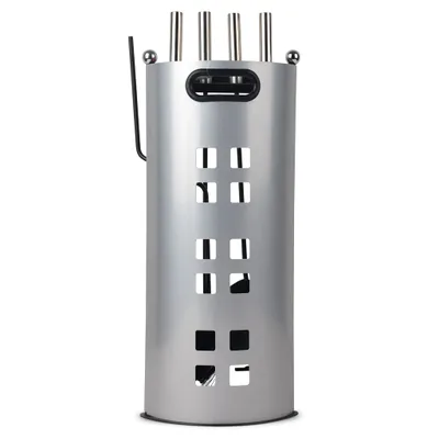 Image de Accessoires Pour Cheminée - 4 Pièces - Gris Argent - Perel