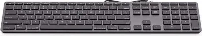 Produktbild von LMP KB-1243, Volle Größe (100%), Kabelgebunden, USB, Membran Key Switch, Silber
