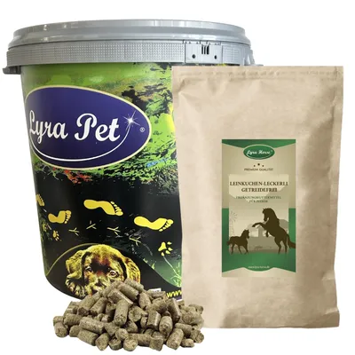 Produktbild von 5 kg Lyra Horse® Leinkuchen Leckerli in 30 L Tonne