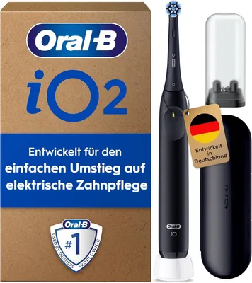 Productafbeelding van Oral-B Elektrische Tandenborstel iO 2, Zwart. Efficiënte reiniging, verschillende standen