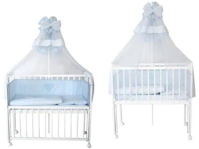 Produktbild von Beistellbett / Kinderbett 90x40cm incl. Komplettset blau
