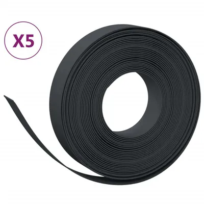 Produktbild von Rasenkanten 5 Stk. Schwarz 10 m 10 cm Polyethylen