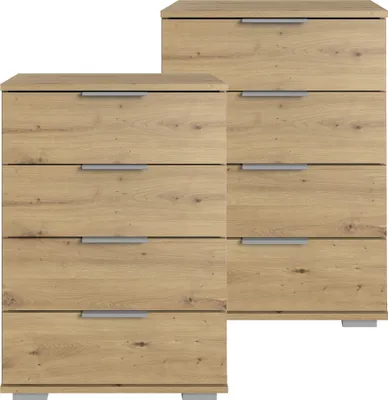 Produktbild von Schlafzimmer Nachttisch 2er Set, auch für Boxspringbett geeignet, in Artisan Eiche Nb. ELSTRA-43, B/H/T ca. 52/74/38 cm