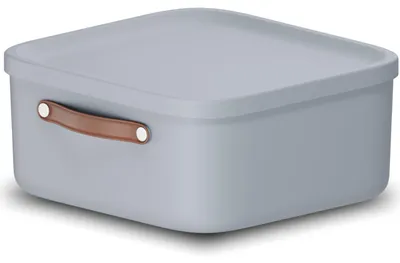 Aufbewahrungsbox 20 l, recyceltes PP, 39,5 x 38,0 x 17,7 cm, hellblau