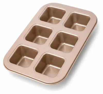 Obrázek produktu pro Mini forma na chléb (6 kusů), nepřilnavé formy na pečení vyrobené z uhlíkové oceli, vhodné pro mini chléb, formičky na financierské koláče a brownies, nepřilnavé formy na pečení