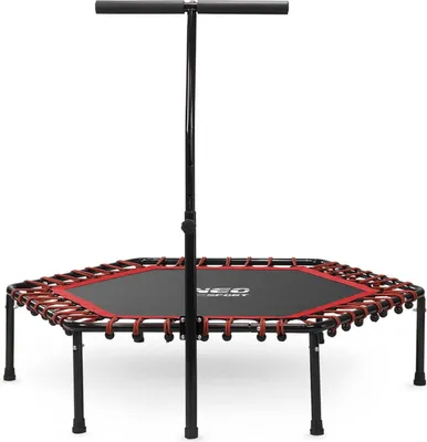 Produktbild von Neo Sport Fitness-Trampolin 127 cm mit Haltegriff, Rot