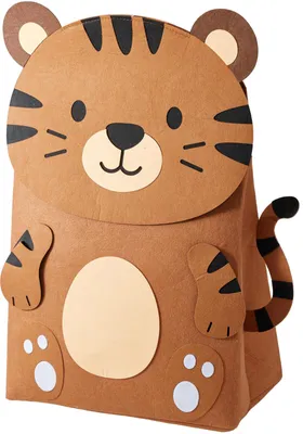Immagine prodotto di Cesto grande per giocattoli a forma di tigre, 78 cm – marrone, H&L