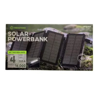 Produktbild von TREKSTONE SOLAR POWERBANK | 16.000 mAh | 4 Panele | Outdoor | Taschenlampe