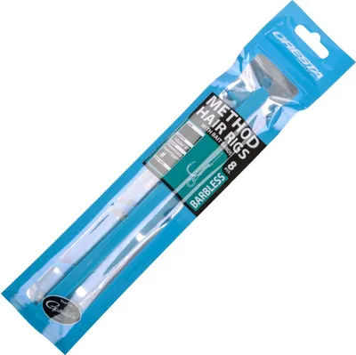 Produktbild von Cresta Method Hair Rigs Barbless 10cm - 8 gebundene Angelhaken, Gr./Durchmesser/Tragkraft:Gr. 16 /3.8kg /0.20mm