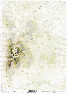 Produktbild von ITD Reispapier Decoupage Bastelpapier Serviettentechnik-R2201 Maiglöckchenblüten