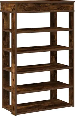 Produktbild von Schuhregal Räuchereiche 60x30x98 cm Holzwerkstoff