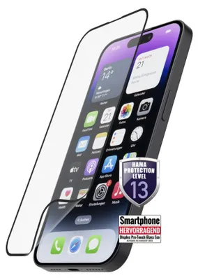 Produktbild von Hama Hiflex Eco, Apple, iPhone 15 Pro, Schlagfest, Kratzresistent, Schockresistent, Schwarz, Transparent, 1 Stück(e)