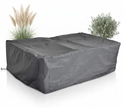 Produktbild von Mucola Schutzhülle Gartenmöbel Abdeckplane Abdeckhaube Garnitur Couch Sofa Tisch Wetterfest Schwarz - Lounge 227x152x65