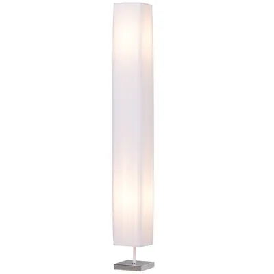Image de HOMCOM Lampadaire lampe sur pied de salon style moderne lampadaire sur pied avec interrupteur pour salon et chambre 120 cm blanc
