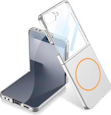 Produktbild von Für Samsung Galaxy Z Flip7 Ultra dünne Full Cover MagSafe Schutz Hülle Silber