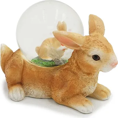 Produktbild von Glitzerkugel Hase, 9 cm,  Schneekugel Tier Tiere Schneekugeln