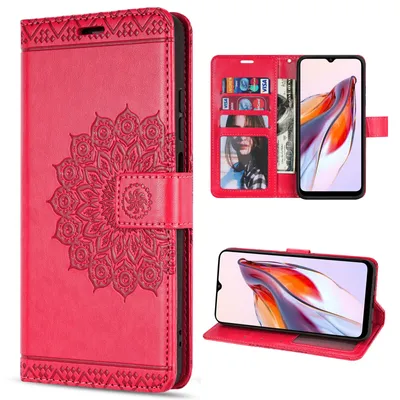 Produktbild von Hülle für Xiaomi Redmi 12C Handyhülle Handy Tasche Klapphülle Wallet Case Etui Rot