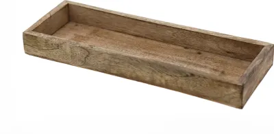 Immagine prodotto di 2.05 Ciotola decorativa di mango quadrata - circa 40 cm - Vassoio decorativo in legno (grande)