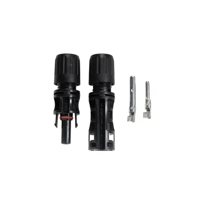 Produktbild von Solarkabel Verlängerung rot schwarz montierter Solarstecker PV MC4 Stecker