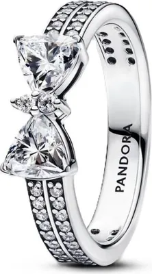 Produktbild von Pandora Ring Damen Funkelnde Schleife Doppelreihig Silber 193552C01 Gr. 56