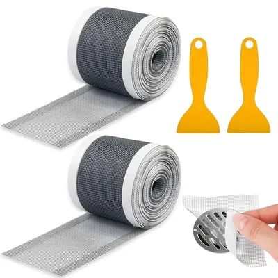 Productafbeelding van Haarvanger voor douche - Zelfklevende haarafvanger - 7 cm x 10 m - 2 stuks