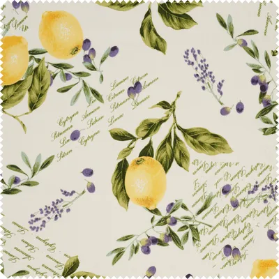 Produktbild von Motiv-Stoff Leinenoptik "Citrus", 140 cm breit, Meterware