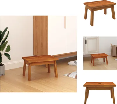 Zdjęcie produktu dla vidaXL Stołek 38x26x22 cm z litego drewna akacjowego - Składane krzesła i stołki