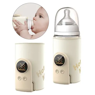 Produktbild von Flaschenwärmer 6000mAh – Tragbarer Baby-Milchwärmer mit LCD-Anzeige & 6 Temperaturstufen für unterwegs