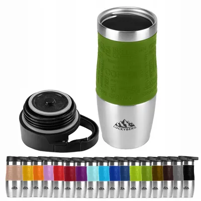 Produktbild von Luckyberg LB-52 Thermobecher 400 ml Edelstahl Grün